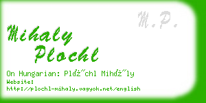 mihaly plochl business card